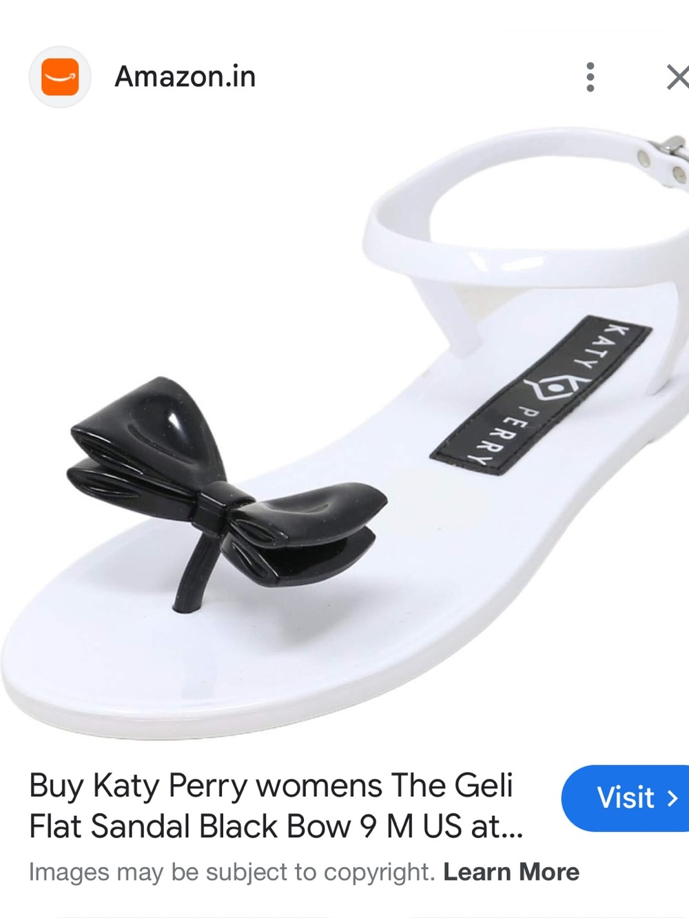 Katy Perry Collections White Jelly Sandal Geli summer shoes black bow kawaii 5